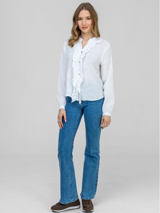 Perso Perso Bluzka CHLE267232F Biały Regular Fit