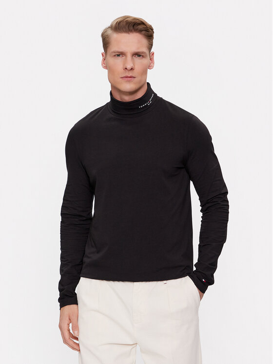 Tommy Hilfiger Tommy Hilfiger Dolčevita MW0MW32623 Crna Extra Slim Fit