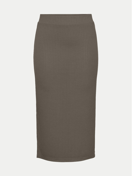 Pieces Gonna a matita 17101527 Marrone Slim Fit, taglia : S