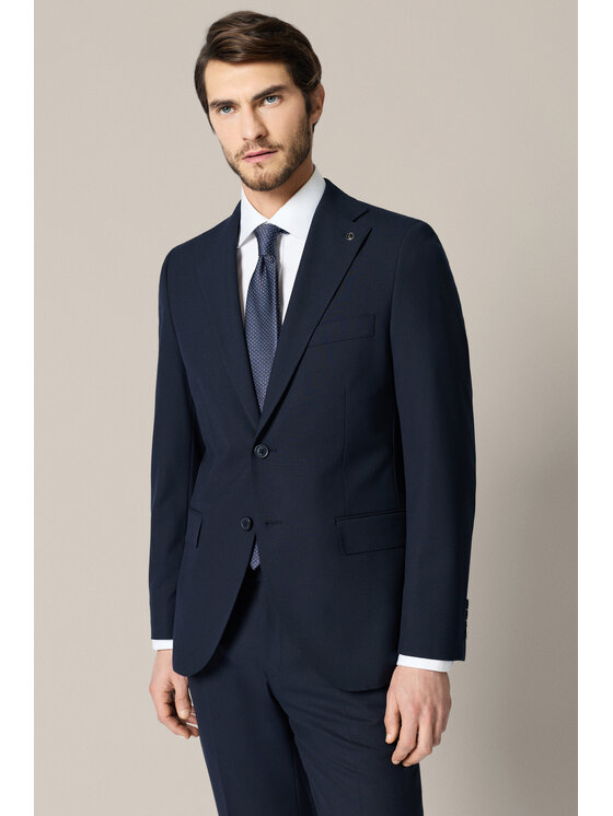 Lancerto Lancerto Garnitur Apricale GA073225000002 Granatowy Slim Fit