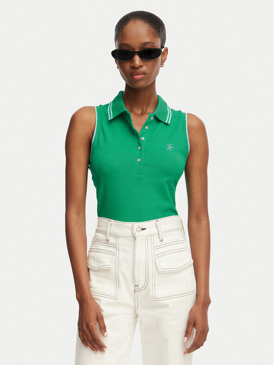 Tommy Hilfiger Tricou polo 1985 WW0WW49561 Verde Slim Fit