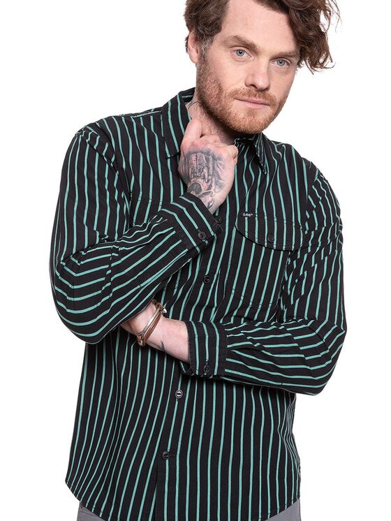 Lee Lee Camicia WORKER SHIRT Verde Regular Fit