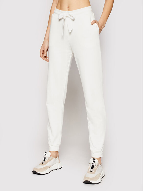 Trussardi Spodnji del trenirke 56P00291 Bela Regular Fit