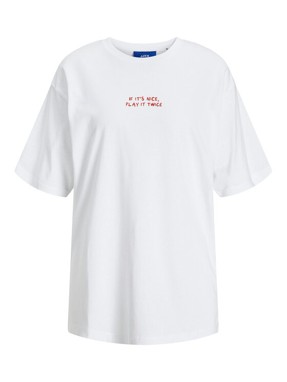 JJXX JJXX Tricou Nina 12273776 Alb Loose Fit