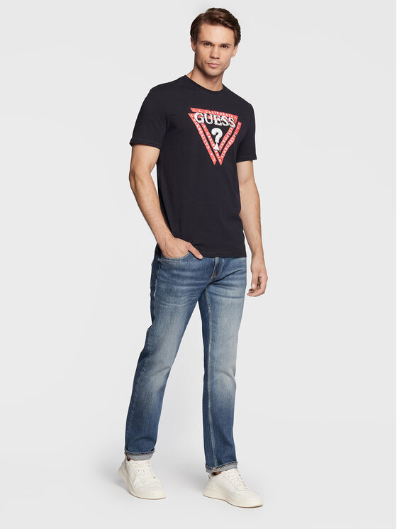 T-shirt Jasin M2BI43 J1314 Blu scuro Slim Fit