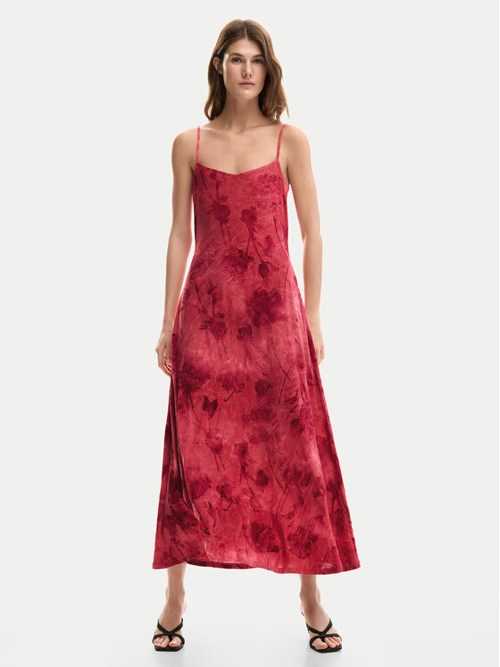 Desigual Desigual Лятна рокля Madison 26SWVK01 Червен Regular Fit