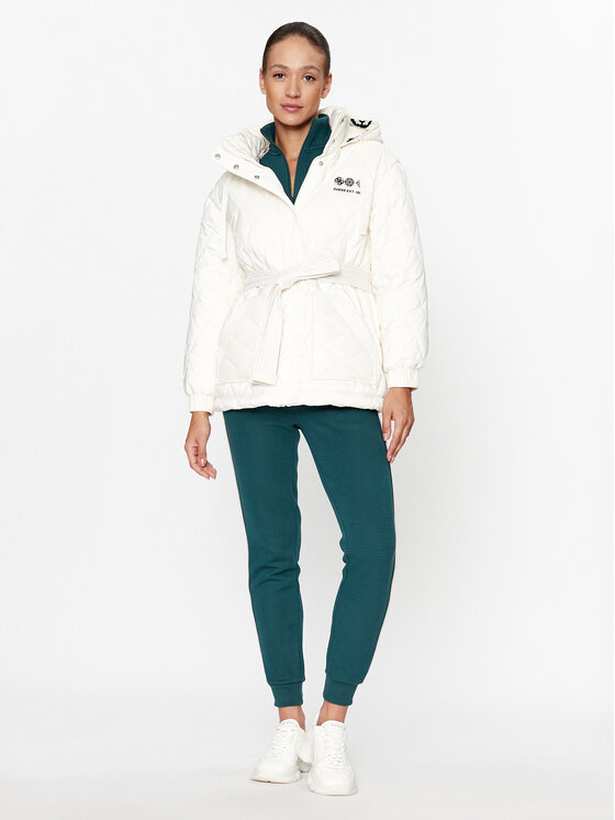 Guess Guess Płaszcz zimowy V3BL02 WFS82 Écru Regular Fit