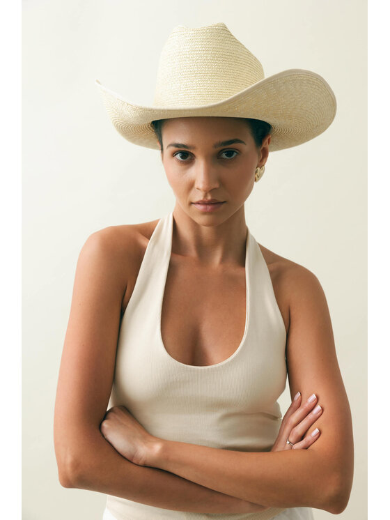 Paris+Hendzel Paris+Hendzel Kapelusz Off White Cowboy Hat Beżowy