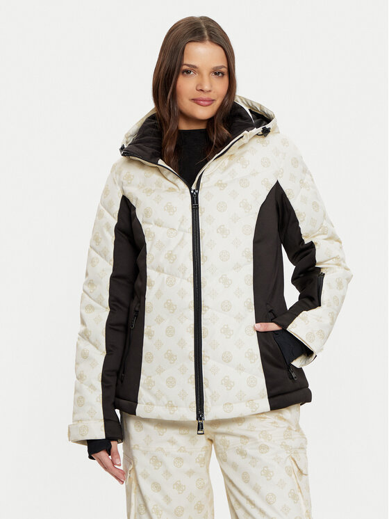 Guess Giacca di transizione W4PL3N WH0K0 Bianco Regular Fit, taglia : M