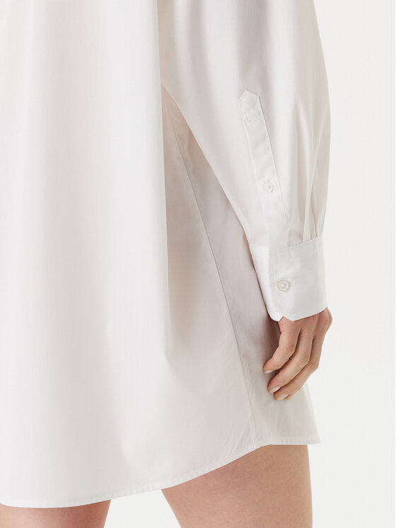 Tommy Jeans Tommy Jeans Rochie tip cămașă DW0DW21122 Alb Relaxed Fit