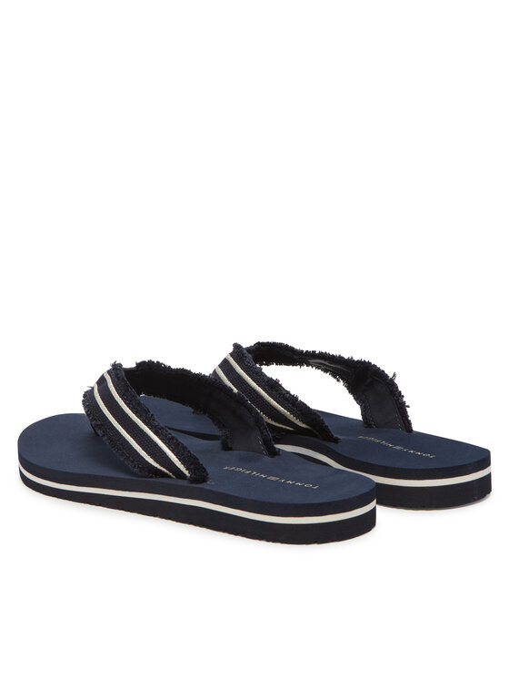 Tommy Hilfiger Tommy Hilfiger Čības uz pirksta TH Webbing Beach Sandal FW0FW08739 Tumši zils