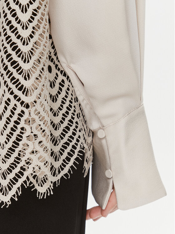 Bruuns Bazaar Bruuns Bazaar Μπλουζάκι BBW3741 Εκρού Relaxed Fit
