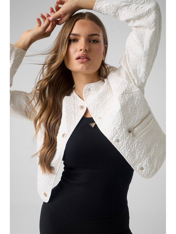 Guess Guess Bunda pro přechodné období 183680 Bílá Classic Fit