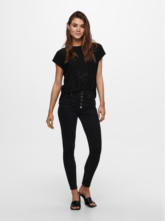 ONLY ONLY Särkpluus Smilla 15231005 Must Regular Fit