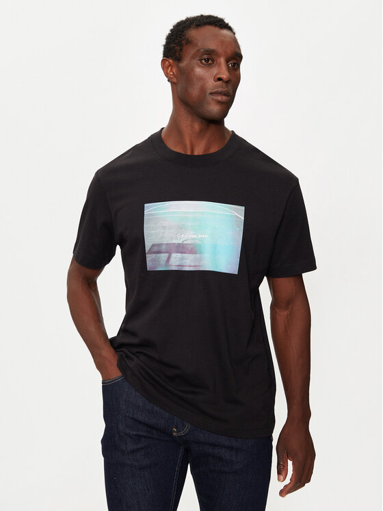 Calvin Klein Jeans Calvin Klein Jeans Футболка Basketball Court J30J326869 Чорний Regular Fit
