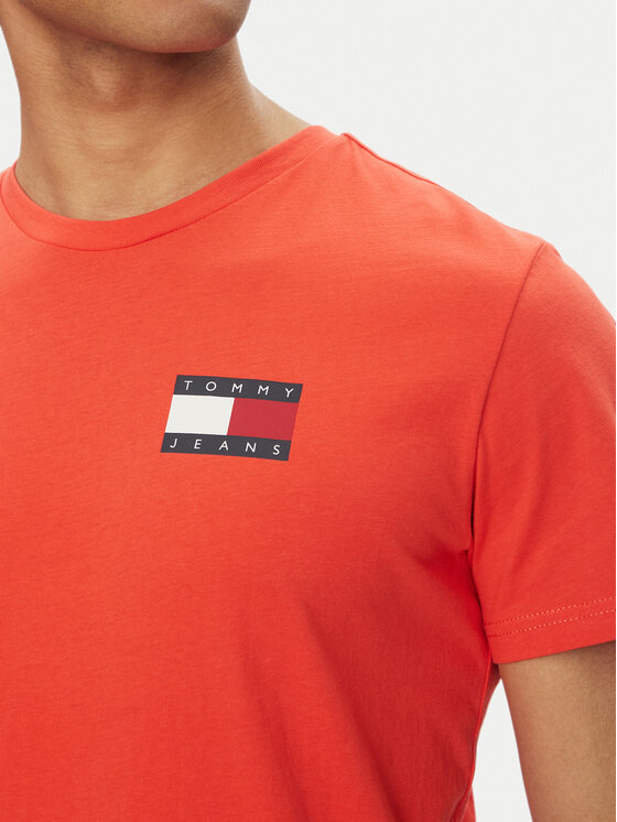 Tommy Jeans Tommy Jeans T-shirt Essential DM0DM20740 Narančasta Slim Fit
