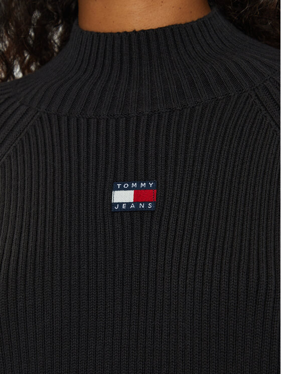 Tommy Jeans Tommy Jeans Rollkragenpullover Tjw Badge DW0DW19912 Schwarz Regular Fit
