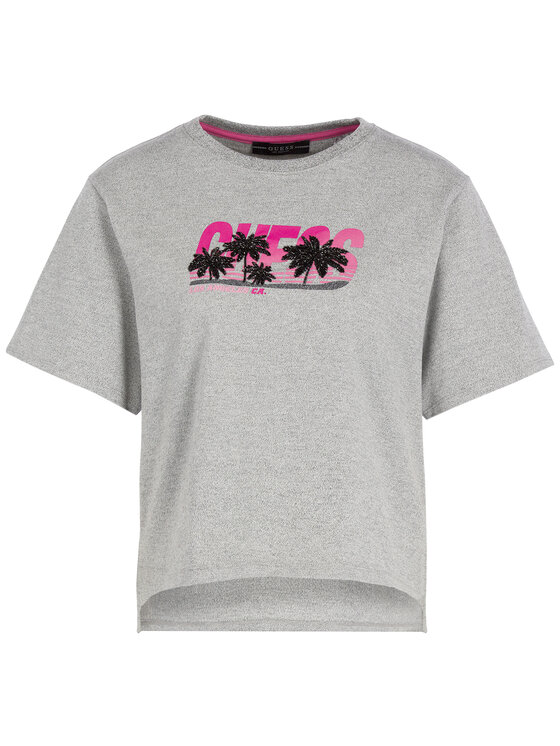 Guess Guess T-shirt Palms W01I0B K9EM0 Siva Regular Fit