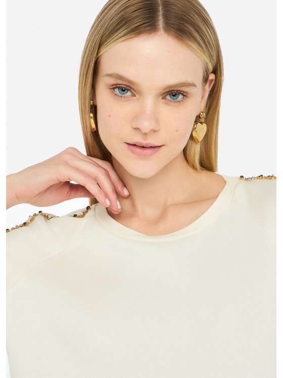 Liu Jo Liu Jo Felpa TF5114FS32110103 Bianco Regular Fit