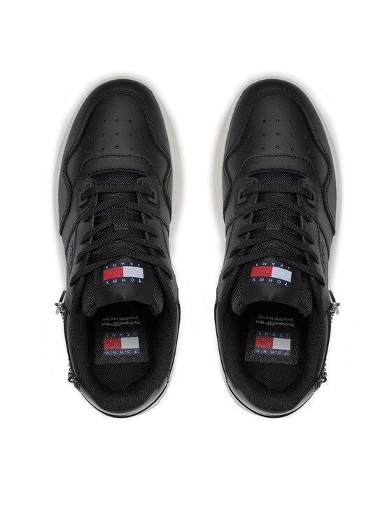 Tommy Jeans Tommy Jeans Sneakersy Tjw Retro Basket Flatform Charm EN0EN02421 Čierna