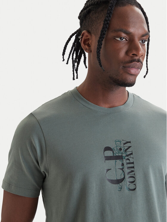 C.P. Company C.P. Company Póló 20CMTS084A005100W Zöld Regular Fit