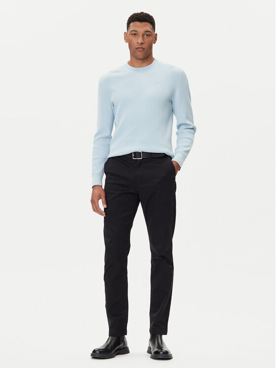 Calvin Klein Calvin Klein Sweter LV04LB327G Błękitny Regular Fit