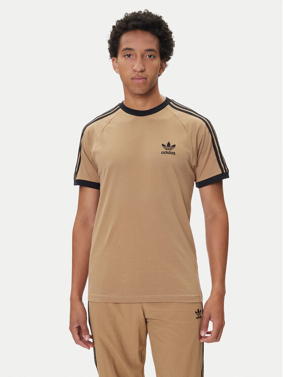 adidas adidas T-shirt adicolor Classics 3-Stripes JY1370 Bež Slim Fit