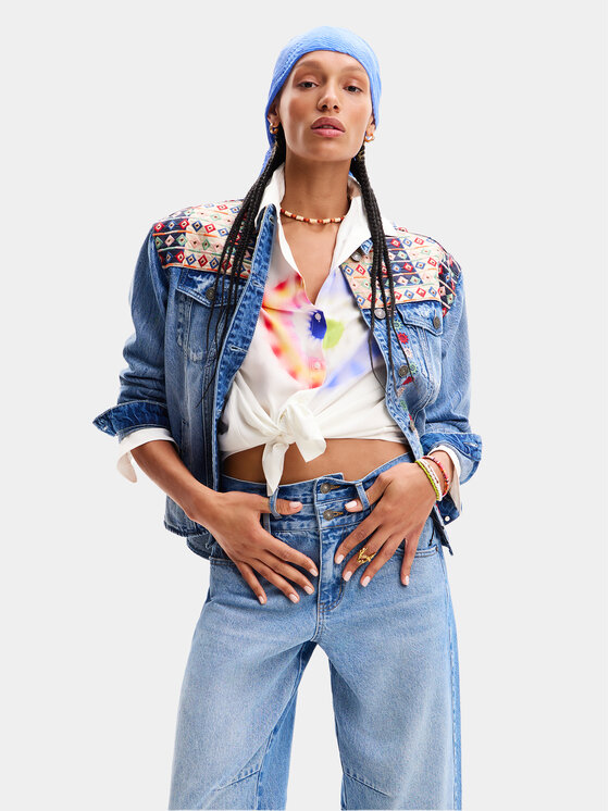 Desigual Desigual Jeansjacke Donis 24SWED13 Blau Regular Fit