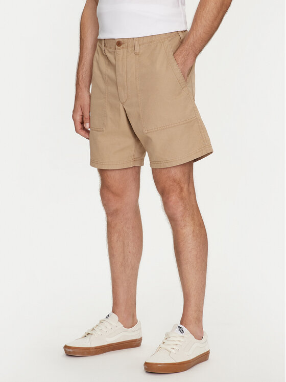 Gap Gap Pantalon scurți din material 566347-02 Bej Regular Fit
