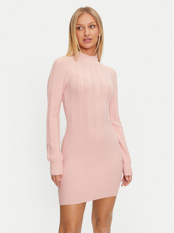 Guess Guess Kötött ruha Livia W4BK08 Z2V42 Rózsaszín Regular Fit