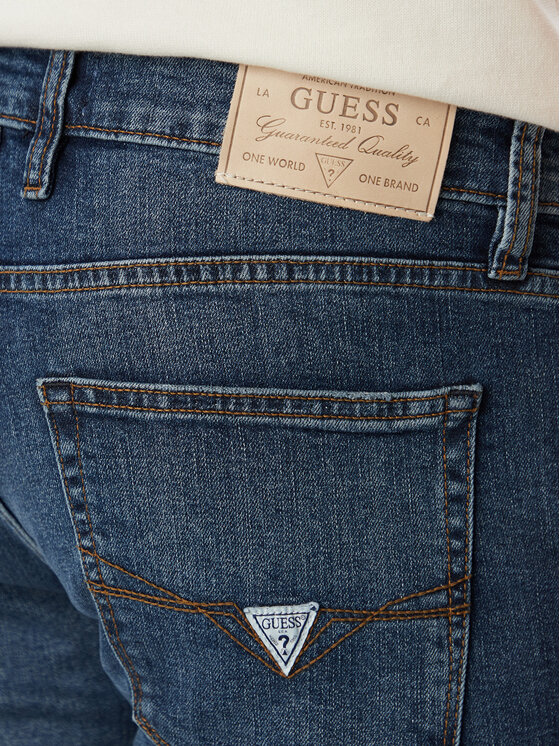 Guess Guess Teksad M6YAS2 D1475 Sinine Slim Tapered Fit