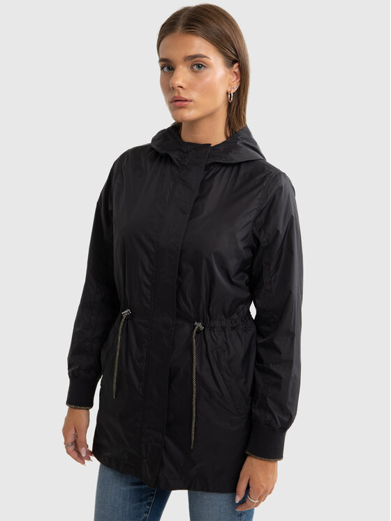 BIG STAR BIG STAR Płaszcz przejściowy NURIA Czarny Basic Fit