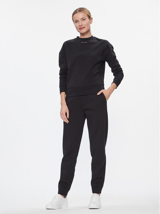 Calvin Klein Calvin Klein Bluza Metallic Micro Logo Sweatshirt K20K206961 Czarny Regular Fit
