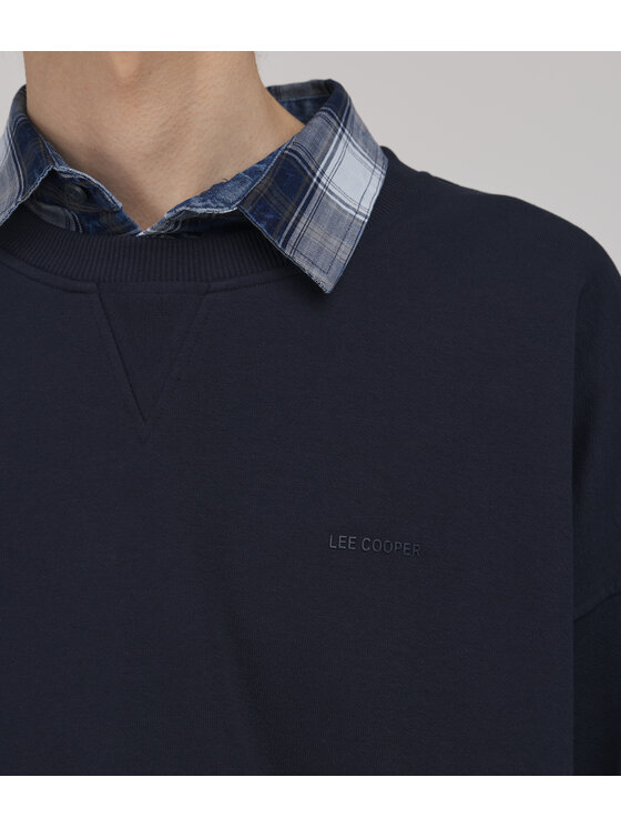 Lee Cooper Lee Cooper Bluza NICO Granatowy Relaxed Fit