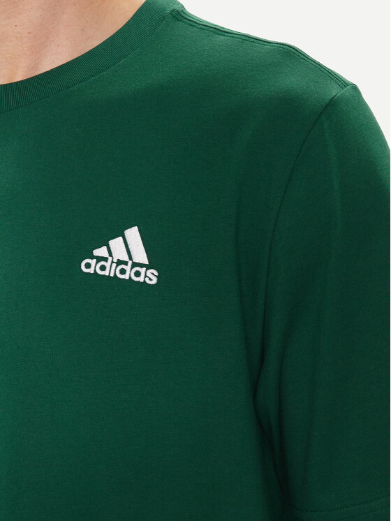 adidas adidas Majica Essentials Single Jersey Embroidered Small Logo IJ6111 Zelena Regular Fit