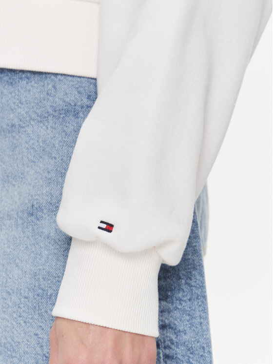 Tommy Hilfiger Tommy Hilfiger Džemperis ar kapuci WW0WW39797 Balts Regular Fit