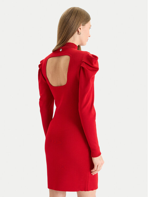 TWINSET TWINSET Trikotažinė suknelė 252AT3010 Raudona Slim Fit
