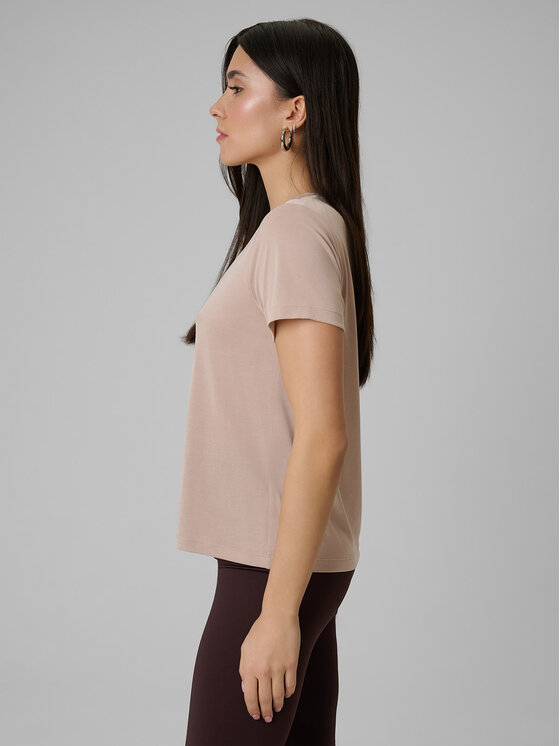 4F 4F T-Shirt SPORTS CLUB Beżowy Regular Fit