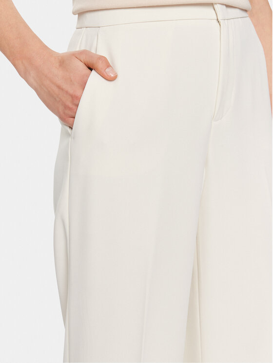 TWINSET TWINSET Stoffhose 241TP2130 Écru Wide Leg