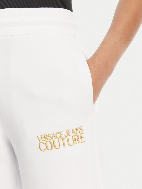 Versace Jeans Couture Versace Jeans Couture Teplákové nohavice 78HAAT06 Biela Regular Fit