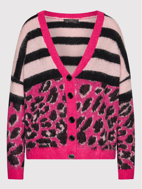 Guess Guess Kardigan Jeanna W1BR34 Z2R00 Różowy Regular Fit