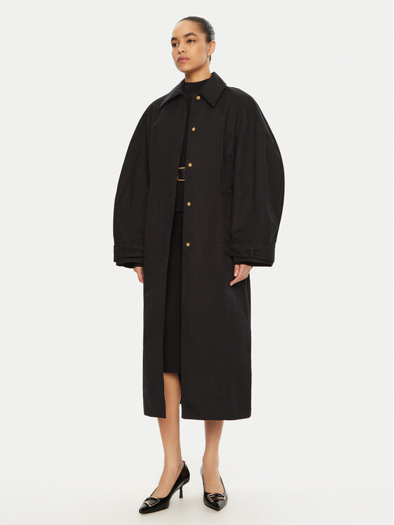 JACQUEMUS JACQUEMUS Trenčkot 24E241CO051 Černá Regular Fit