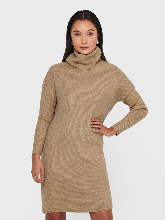 ONLY ONLY Džemper haljina Jana 15140166 Bež Regular Fit