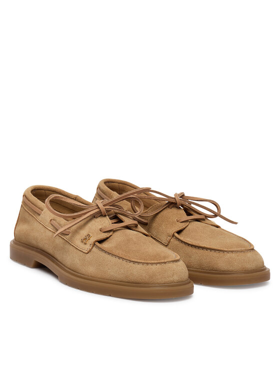 Tommy Hilfiger Tommy Hilfiger Halbschuhe Light Suede Boat Shoe FW0FW09337 Braun