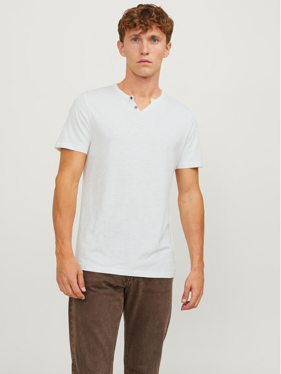 Jack&Jones Majica Split 12164972 Bela Standard Fit