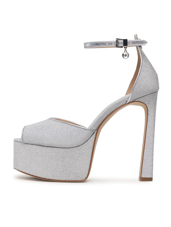 MICHAEL Michael Kors MICHAEL Michael Kors Sandale Martina Peep To Pump 40S3MTHP1Q Srebrna
