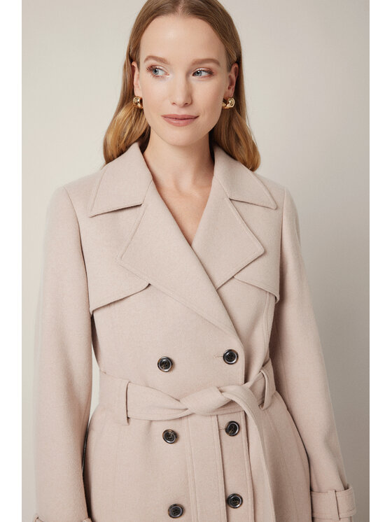 Lancerto Lancerto Płaszcz Mistelle PC073225000013 Granatowy Regular Fit