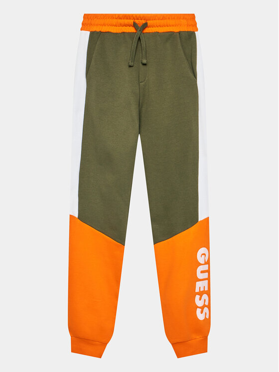 Guess Teplákové nohavice L3BQ11 KAX73 Kaki Relaxed Fit