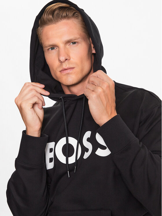 BOSS Boss Bluza 50496661 Czarny Oversize