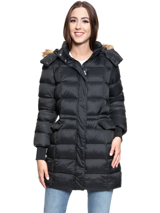 Mustang Mustang Kurtka damska HEIDI H LONGPARKA Czarny Regular Fit